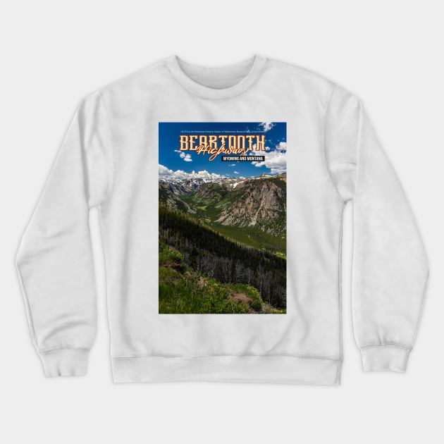 Beartooth Highway Wyoming and Montana Crewneck Sweatshirt by Gestalt Imagery